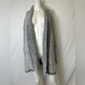 VINTAGE PACIFIC PLACE CARDIGAN SIZE 2X Gray/black Chunky 100% Acrylic